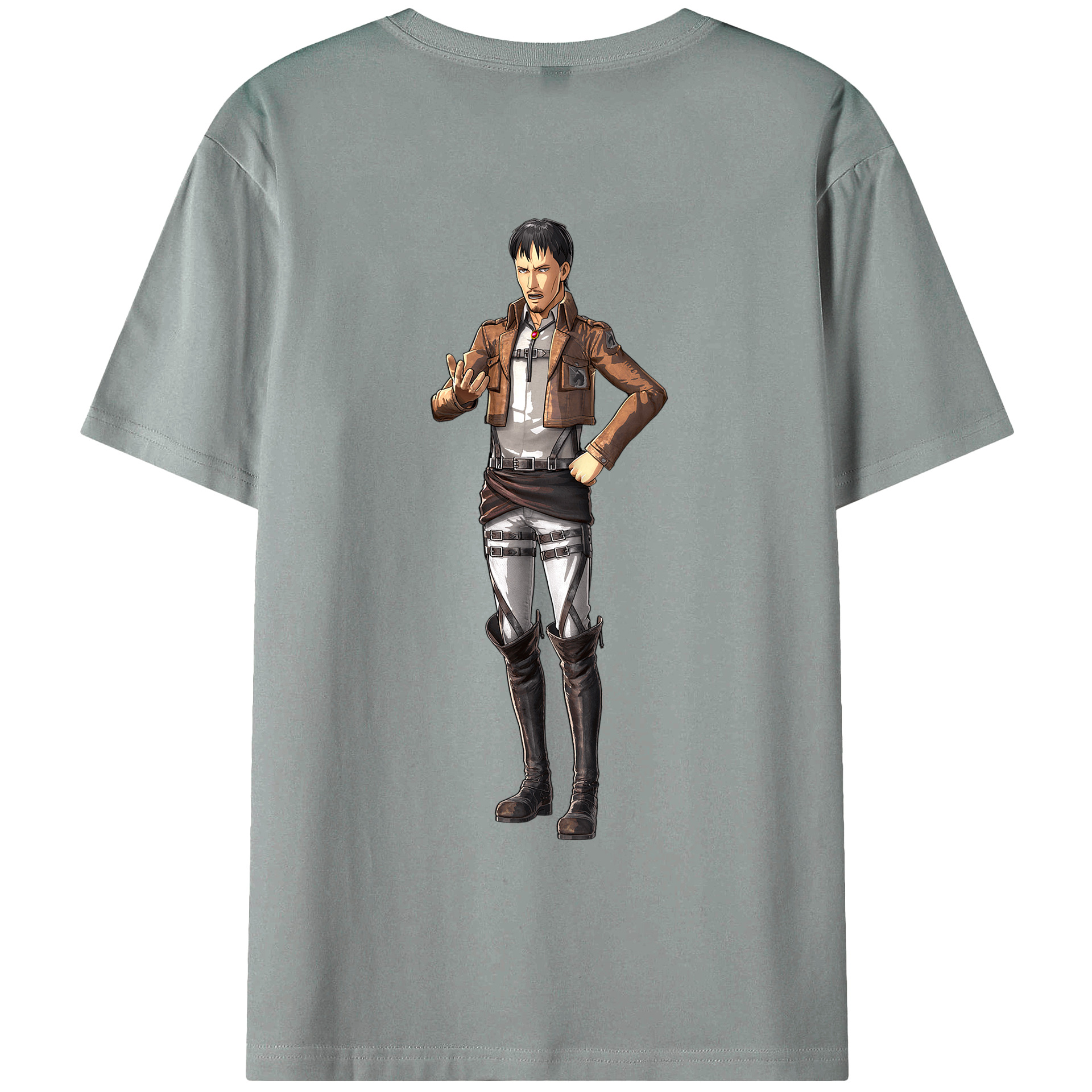 （画像用） 進撃の巨人 Attack on Titan 綿100％ メンズ半袖Tシャツ（バックプリント） 通気性